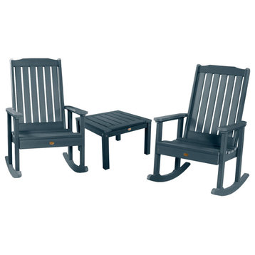 Lehigh Rocking Chair Set With Side Table, Federal Blue