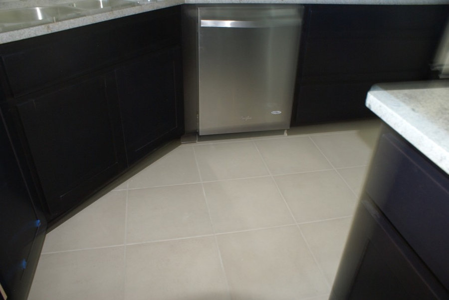 Glass tile, Engineered wood and stacked stone