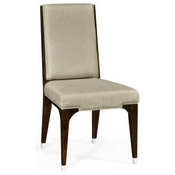 Black Eucalyptus Dining Side Chair, Upholstered, Mazo