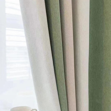 QYH2407A Made To Measure Chenille Curtains Stripe Mediterranean