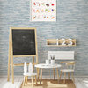 Moire Dots Peel and Stick Wallpaper, Blue Moon, 28 Sq Ft