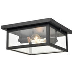 Millennium Lighting - Millennium Lighting 4202-PBK Evanton, 2-Light Outdoor Flush Mount - 4202-PBKAs twilight sets in, look to quality outdoor lightEvanton 2 Light Outd Powder Coat Black ClUL: Suitable for damp locations Energy Star Qualified: n/a ADA Certified: n/a  *Number of Lights: 2-*Wattage:60w A Lamp bulb(s) *Bulb Included:No *Bulb Type:A Lamp *Finish Type:Powder Coat Black