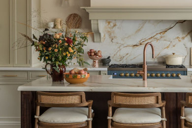 This is an example of a traditional kitchen/diner in Other with an island.
