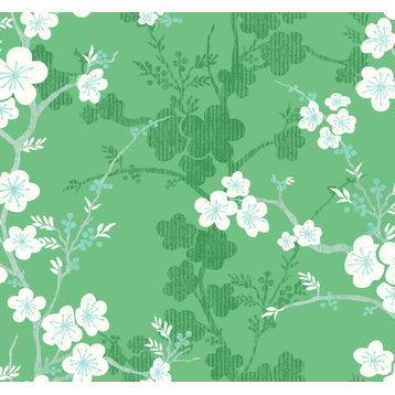 Nicolette Green Floral Trail Wallpaper Bolt