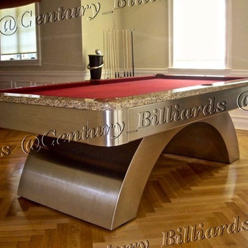 Custom Stainless Steel Arcobelano Pool Table