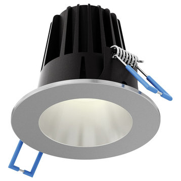 2" Round Wet Rated Regressed LED Down Light, 5-CCT, Satin Nickel