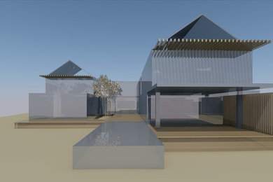 Inspiration for an asian exterior home remodel in Other