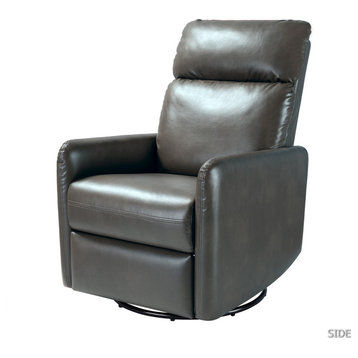 Polyester 26.4" Recliner Chairs, Gray