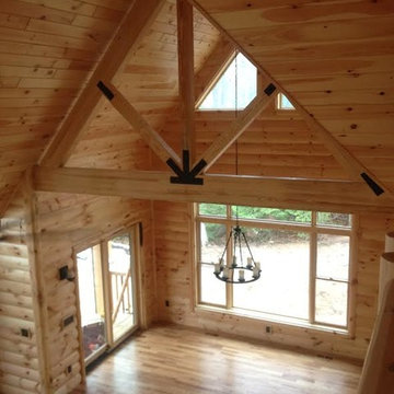 interior pictures of log paneling, and log siding
