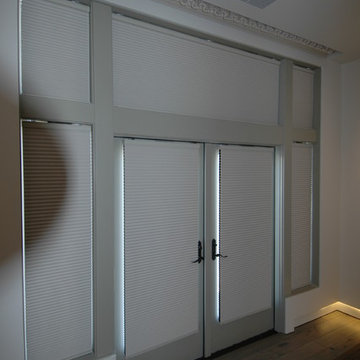 French doors with blackout cellular
