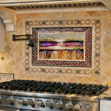 Temperature Sensitive Color Changing Backsplash Art