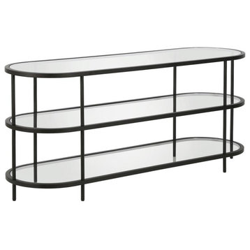 Leif Oval TV Stand for TV's up to 60 in Blackened Bronze