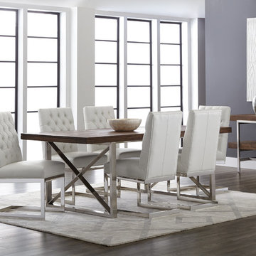 Sunpan Catalan Dining Table and Cavalli Dining Chairs