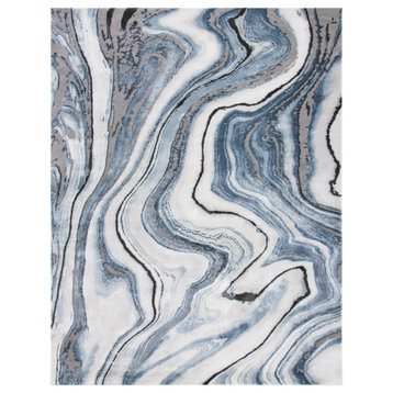 Safavieh Craft Collection CFT819 Area Rug, Blue/Gray, 10'6"x14'