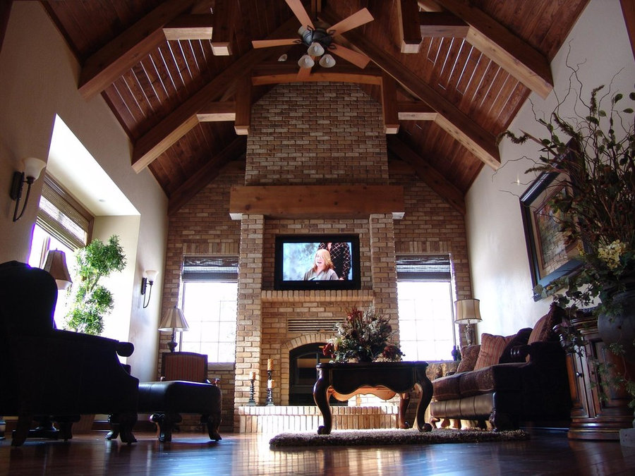 Grand Living Room Television Install