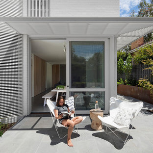 This is an example of a scandinavian patio in Melbourne.