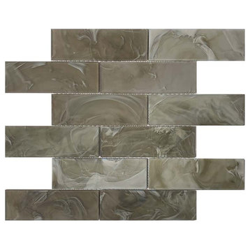 Tundra Interlocking Mosaic Glass Series Alpine Meadow Tile for Floor Walls