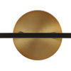 Caleb 1-Light Brass Wall Sconce, Brass Gold / Black, 2 - Light(s)