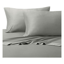 Abripedic - 600 TC 100% Bamboo Viscose Soft Sheet Set, Gray, King - Sheet And Pillowcase Sets