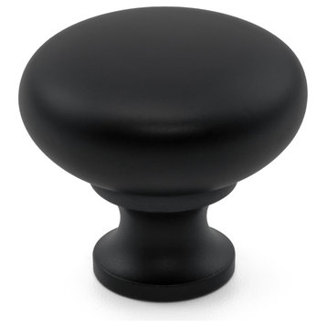 Hestia Hardware 1-1/4 Inch Round Cabinet Knob, Black
