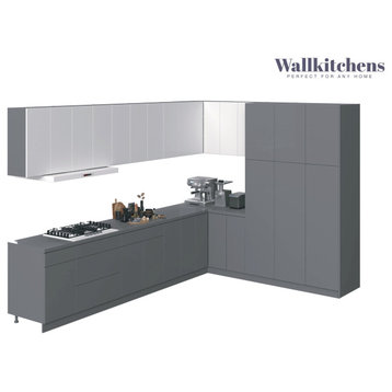 Kitchen Timeless Collection Gray & White Gloss Color Base Size 12Ft Wide