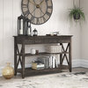 Key West Console Table with Drawers in Dark Gray Hickory - Engineered Wood