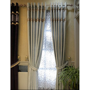 Luxury Window Curtain, Gray Pereira, 54X96, With Voile