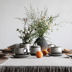 Modern rustic burlap linen table runner - Table Runners