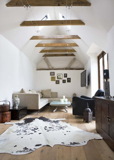 Farmhouse Living Room by Adrienne Chinn Design