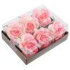 French Rose Napkin Rings, Pink, Set Of 6
