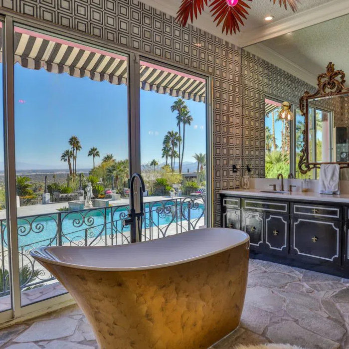 Designing For Timelessness: A Look At Zsa Zsa Gabor’s Palm Springs Bathroom With Richard Ourso.