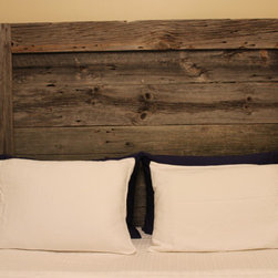Rustic Grey Barn Wood Headboard - Headboards