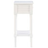 Linon Styers Wood End Table with Storage in White