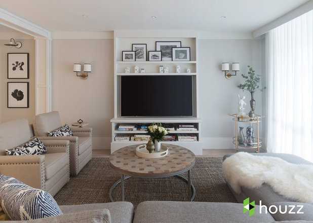 Transitional Living Room by Breeze Giannasio Interiors