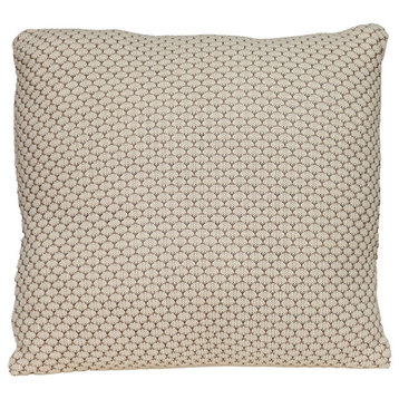 Parkland Collection Grace Transitional Beige And Cream Throw Pillow PILK21153P