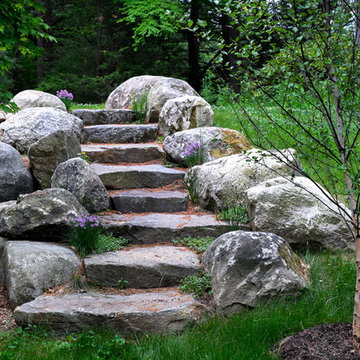Birch Boulder Walk at Red Barn, Red Brick
