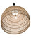 Open Weave Cane Rib Bell Pendant Lamp, Extra Large, Natural