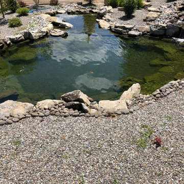 Large koi pond in Howell, NJ