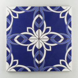 Handpainted: The Mediterranean Collection, San Carlos in Cool Motif - Wall & Floor Tiles