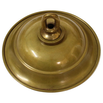 Solid Brass Round Ceiling Canopy, Antique Brass