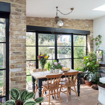 Exposed brick kitchen extension-North London