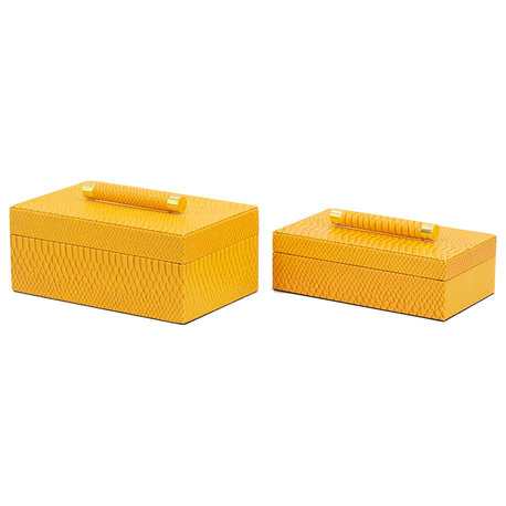 Orinoco Decorative Box, Yellow