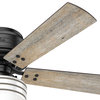 Hunter Fan Company Cedar Key Low Matte Black Ceiling Fan w/ Light & Remote, 52"