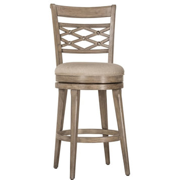 Hillsdale Chesney 26 Wood Traditional Counter Stool in Weathered Gray