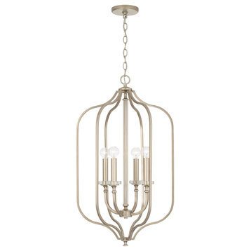 Breigh Four Light Foyer Pendant, Brushed Champagne
