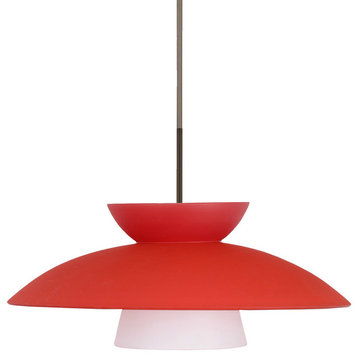 Besa Lighting 1JT-451331-BR Trilo 15 - One Light Cord Pendant with Flat Canopy