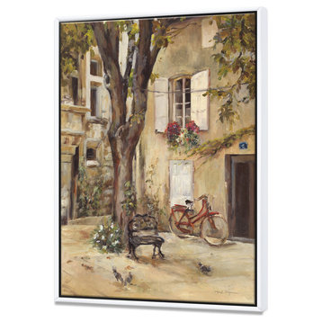 Designart Provence French Village I French Country Artwork, White, 30x40