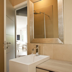 Custom golden silver framed bathroom mirror - Bathroom Mirrors