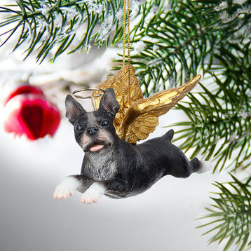 Angel Boston Terrier Ornament