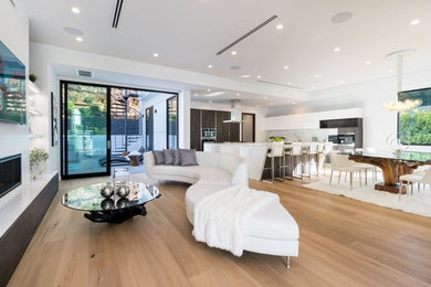 Family room - transitional family room idea in Los Angeles